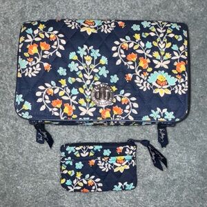 Vera Bradley On The Square Chandelier Floral Crossbody Zipper Purse 2 piece set